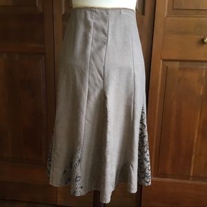 Vintage Free People Patchwork Knee Length Airy Boho Flouncy Skirt